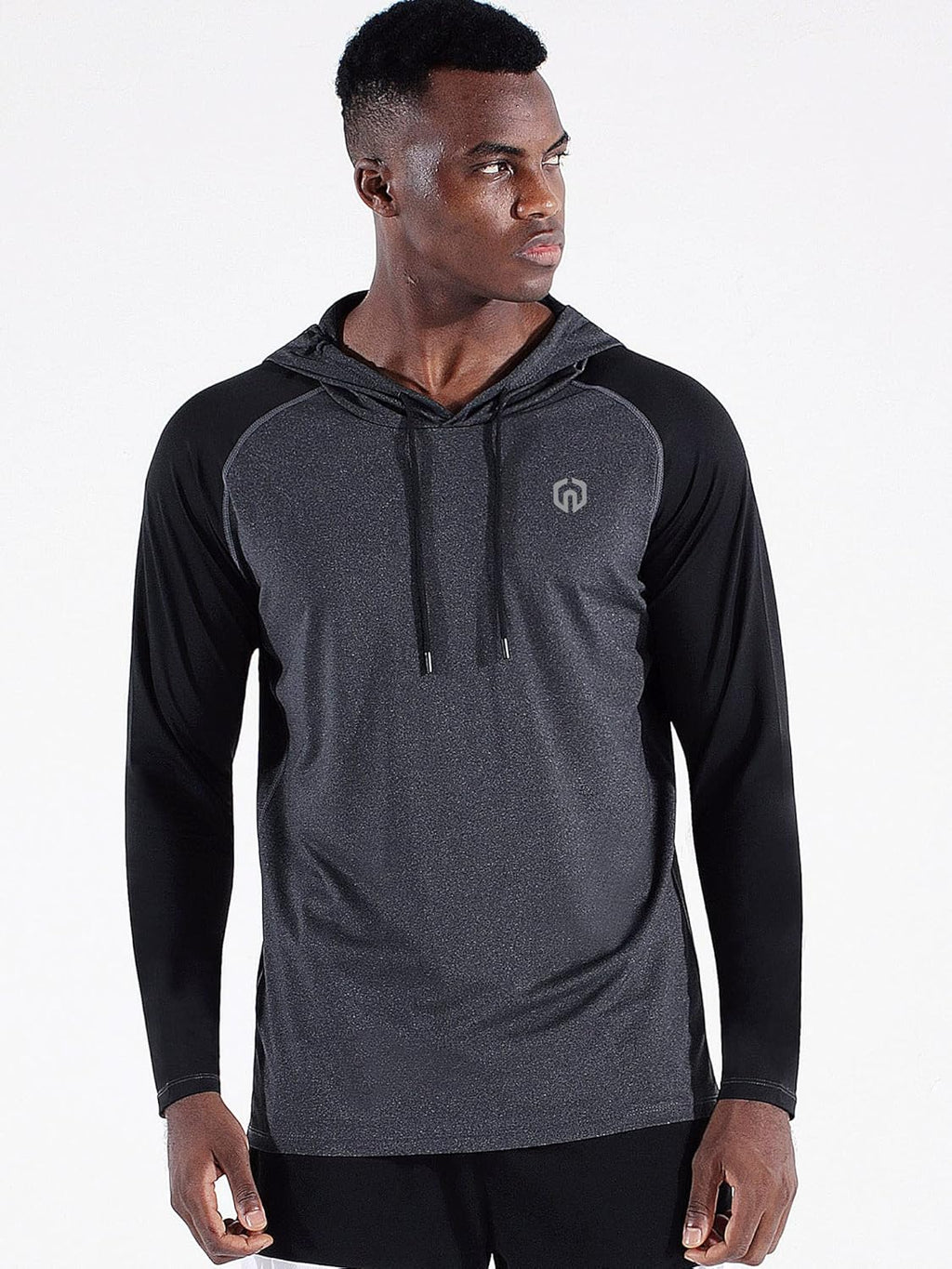 Men'S Dry Fit Athletic Shirt Workout Running Long Sleeve Shirts with Hoods