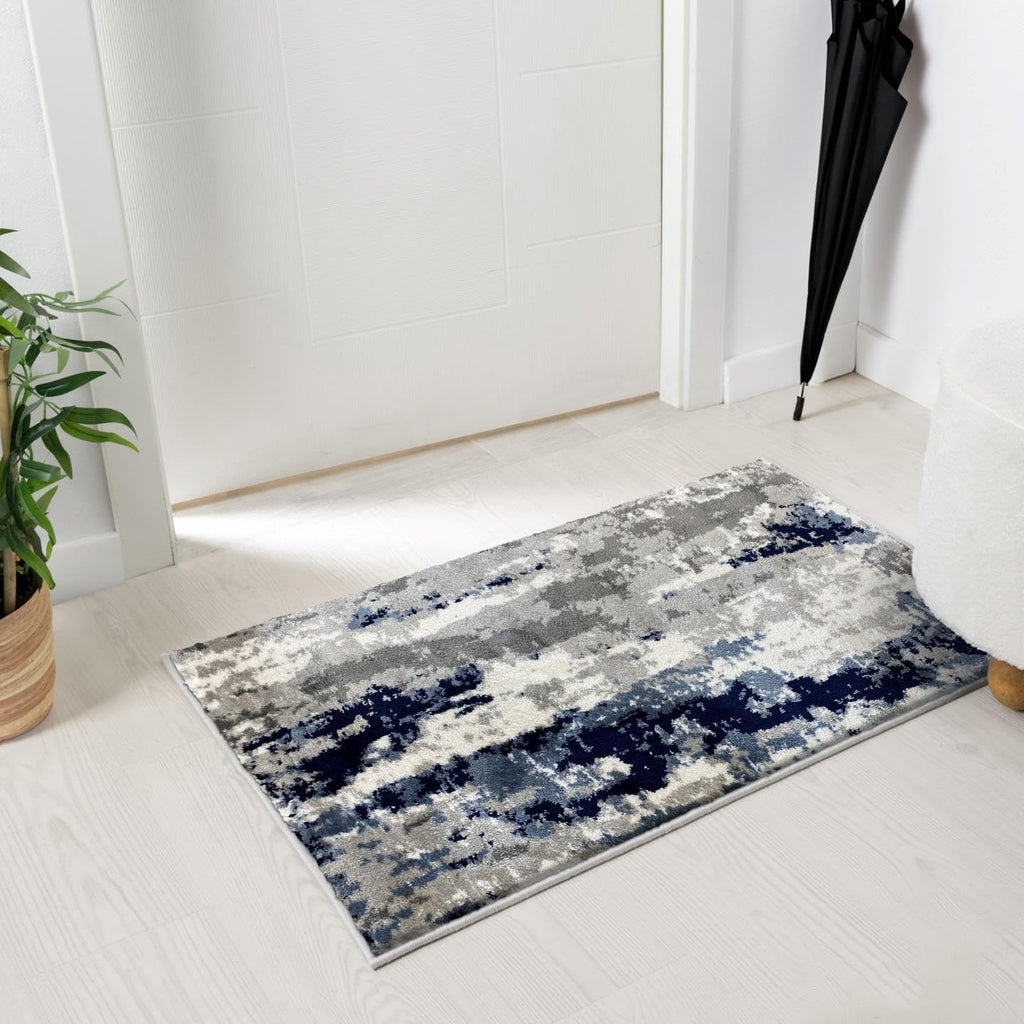 Kimberly Collection Ivory 2X3 Modern Abstract Area Rug