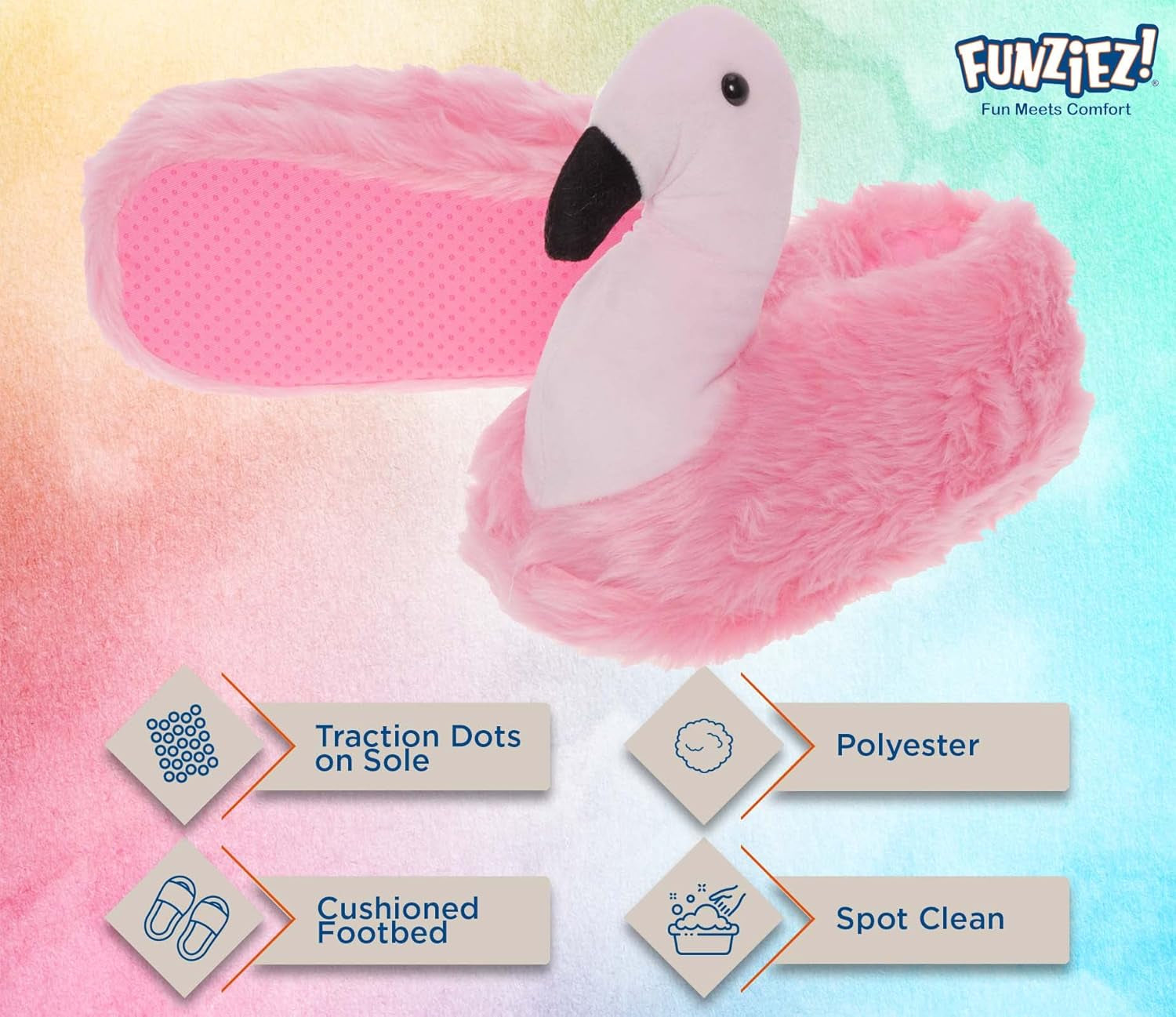 Funny Animal Slippers for Women & Men, House Shoes, Turtle, Flamingo, Bunny, Shark, Cozy Furry Slippers