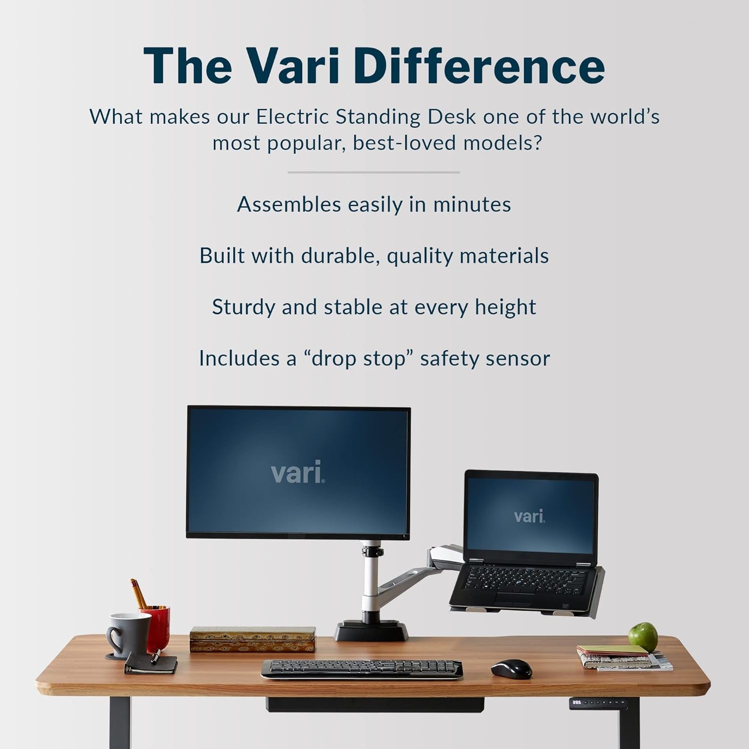 Classic Electric Standing Desk - desk Height Adjustable Sit/Stand Desk - Dual Motor with Memory Presets, Stable T-Style Legs - Gaming or Home Office Workstation - 60”X30”, Butcher Block