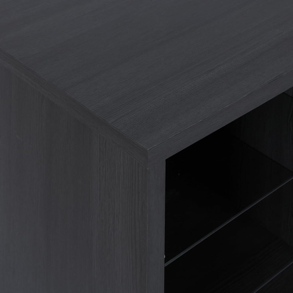 Lumina Fireplace TV Stand, Black Oak, Holds Tvs up to 70", Modern Entertainment Center with RGB LED Lights