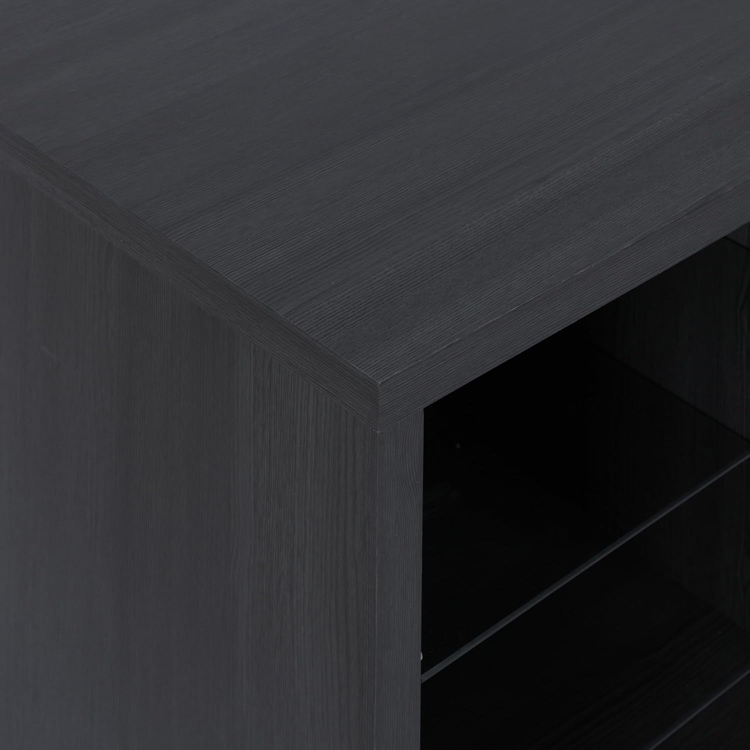 Lumina Fireplace TV Stand, Black Oak, Holds Tvs up to 70", Modern Entertainment Center with RGB LED Lights