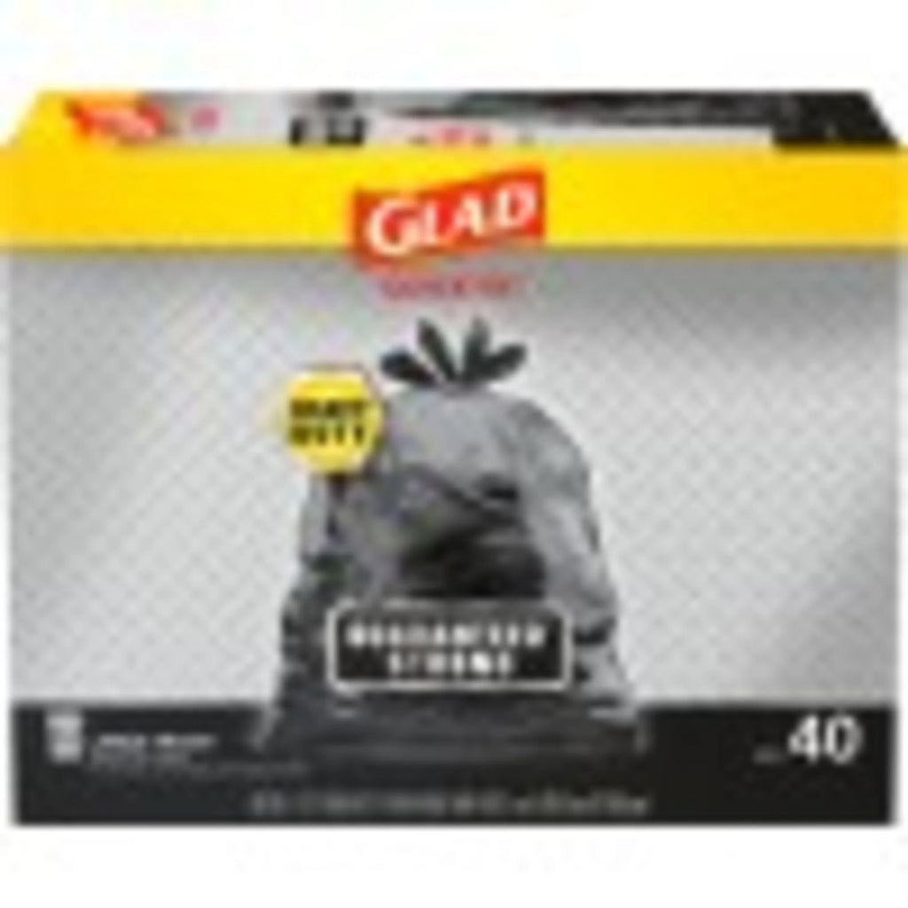 Strong Quick Tie 30 Gallon Large Trash Bags, 40 Bags