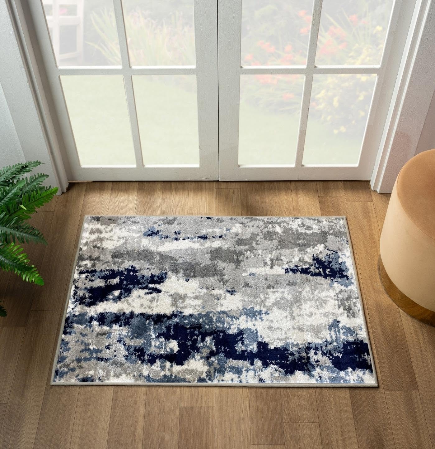Kimberly Collection Ivory 2X3 Modern Abstract Area Rug