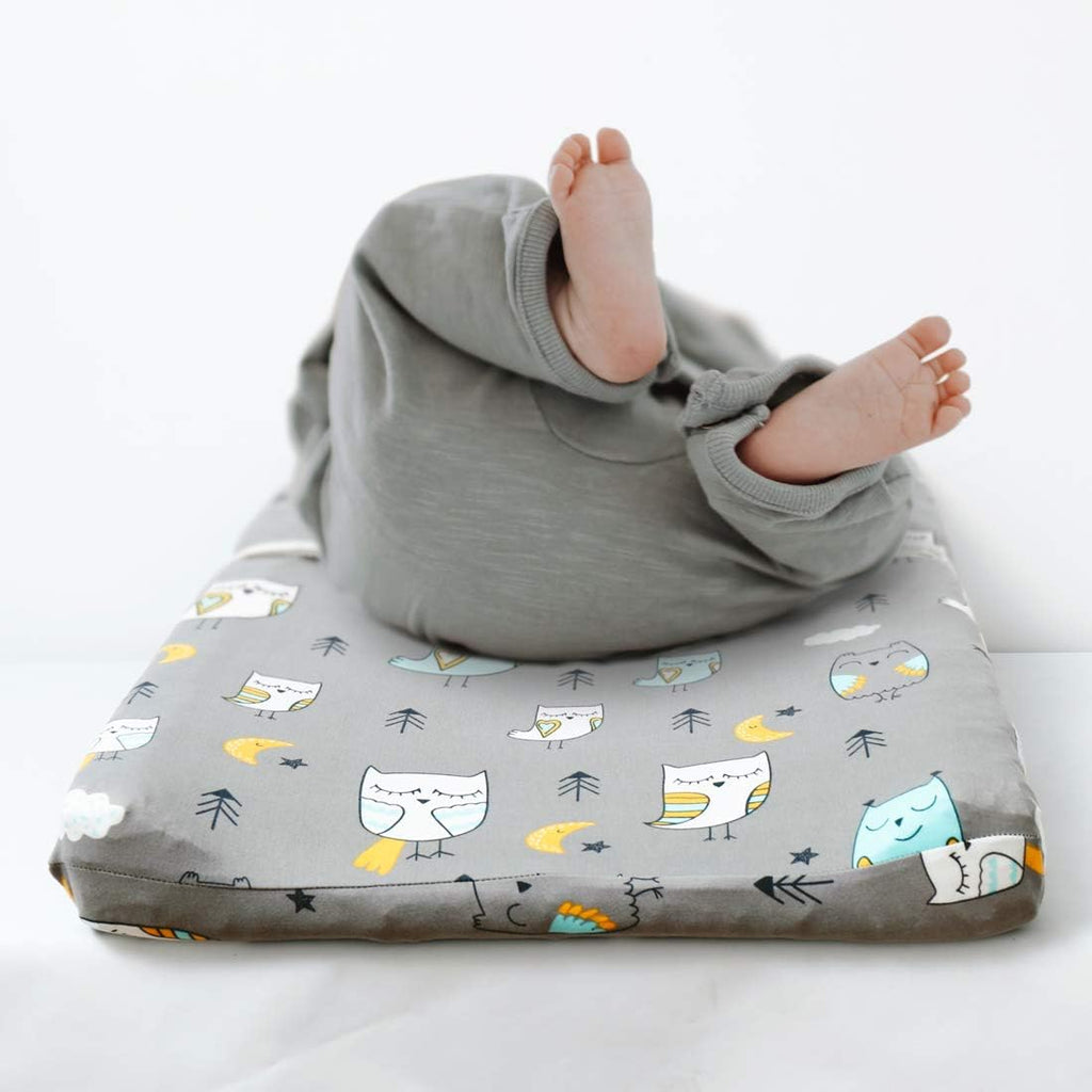 Stretchy Changing Pad Covers  Changing Table Cover for Baby Boys Girls,2 Pack Jersey Knit,Owl & Bear