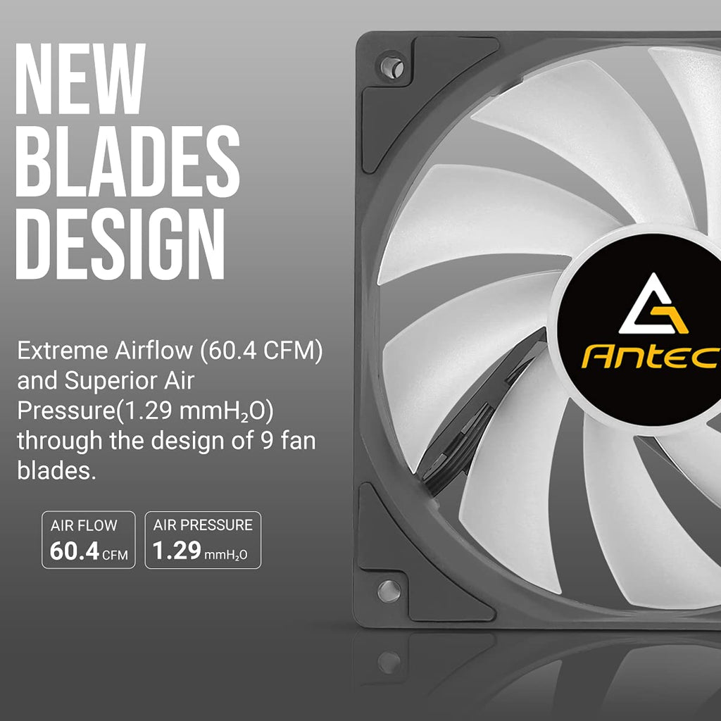 RGB Fans, PWM 120Mm Case Fan, PC Fan, 60.4CFM Extreme Airflow, 4 Pin RGB Connector, P12 Series 3 Packs