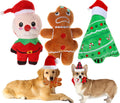 Small Dog Toy Christmas, Plush Squeaky Puppy Toy, Holiday Dog Toy Gift Set