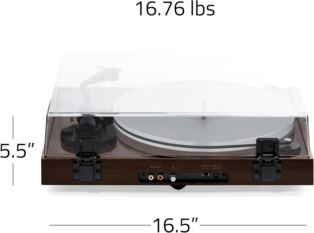 RT85 Turntable with Ortofon Cartridge, Acrylic Platter, Speed Control, and Vibration Isolation - Walnut
