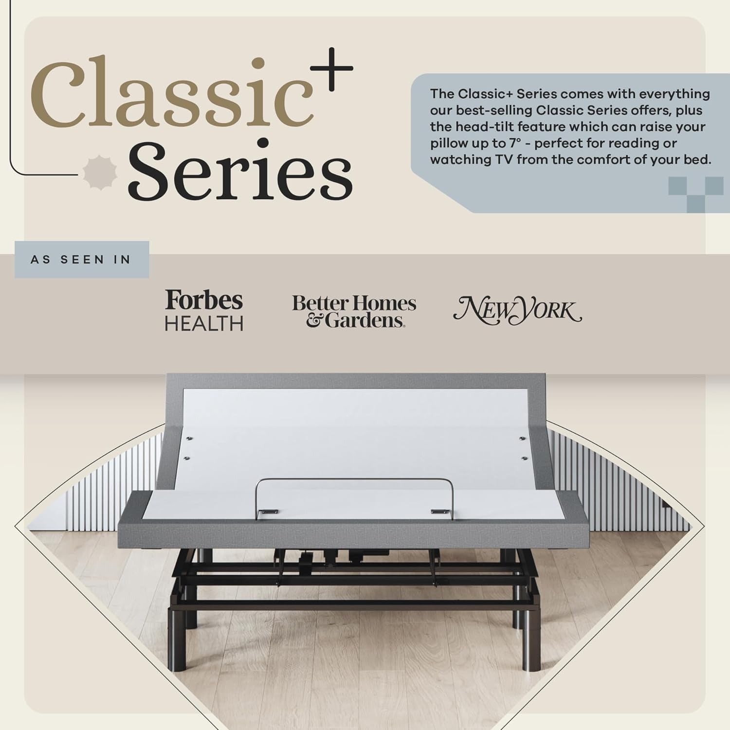 Harmony Adjustable Bed Base, Head and Foot Lift, Massage, Under-Bed Lights, USB, Memory, Zero Gravity Smart Frame - Full