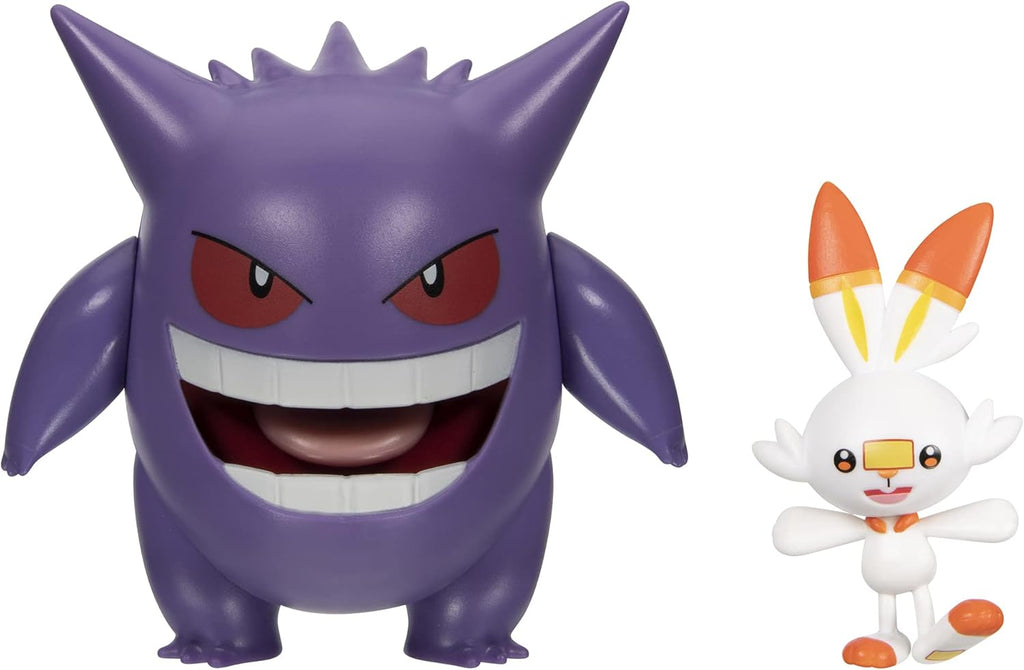 Pokemon Battle Figure Gengar & Scorbunny Exclusive 3-Inch Mini Figure 2-Pack