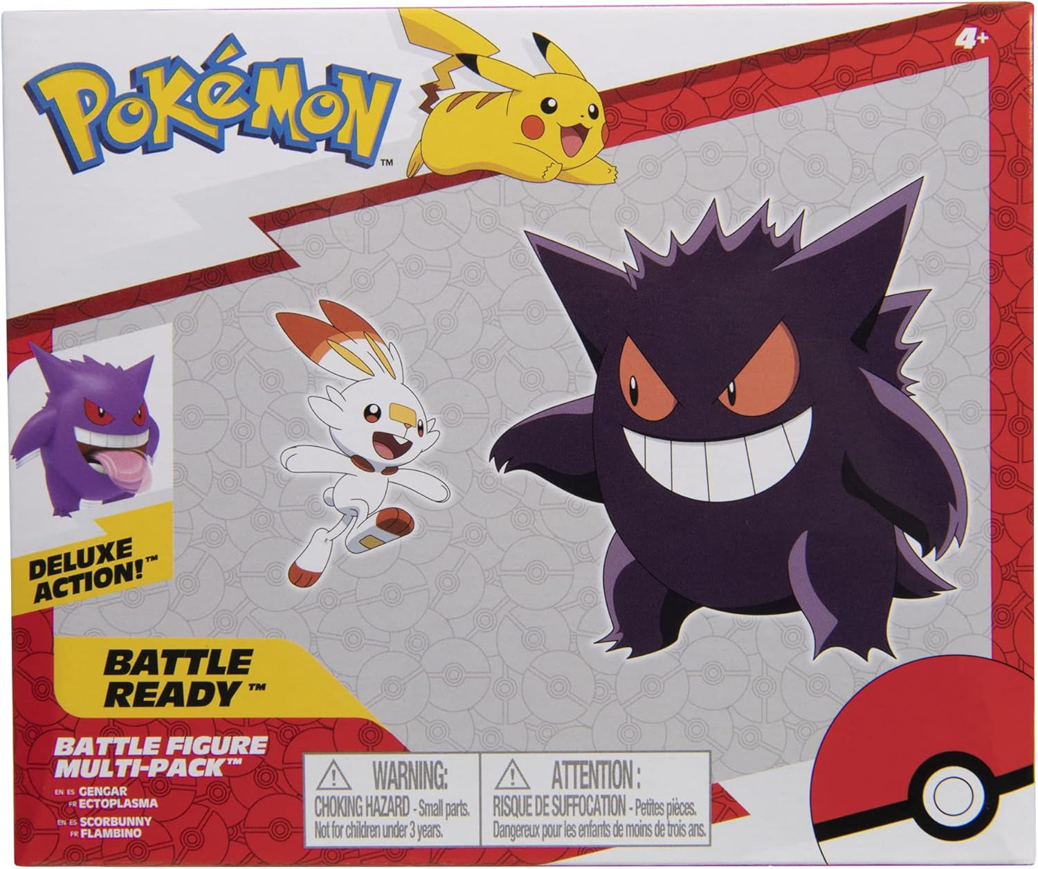 Pokemon Battle Figure Gengar & Scorbunny Exclusive 3-Inch Mini Figure 2-Pack