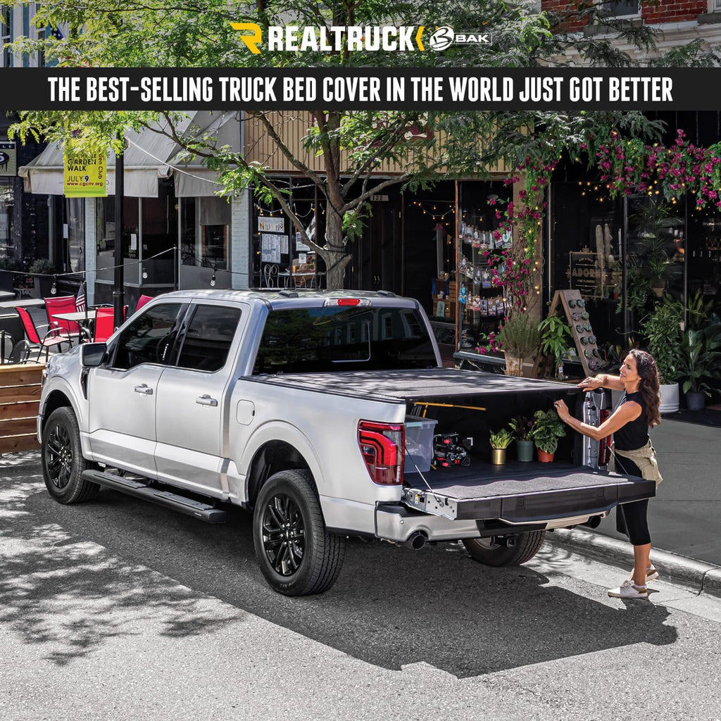 BAK Bakflip MX4 Hard Folding Truck Bed Tonneau Cover | 448339 | Fits 2021-2026 Ford F-150 (Incl. Raptor/Lightning) 5' 7" Bed (67.1")