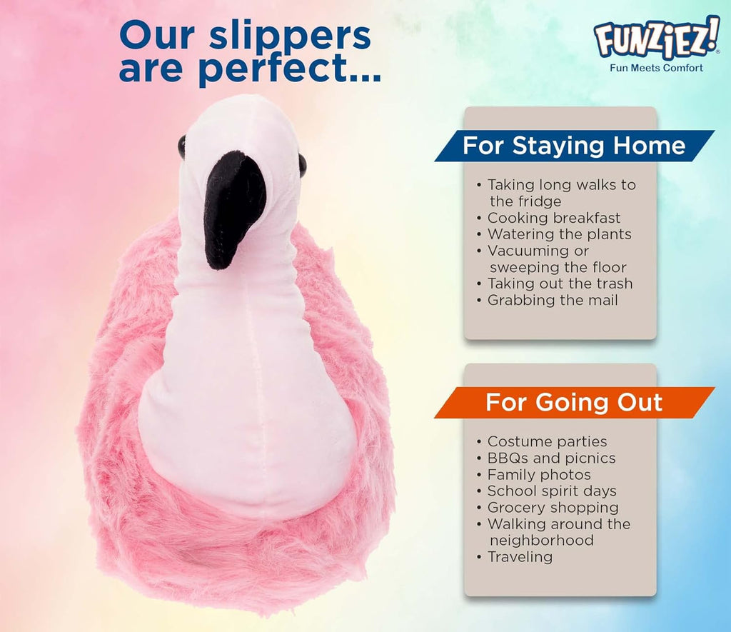 Funny Animal Slippers for Women & Men, House Shoes, Turtle, Flamingo, Bunny, Shark, Cozy Furry Slippers