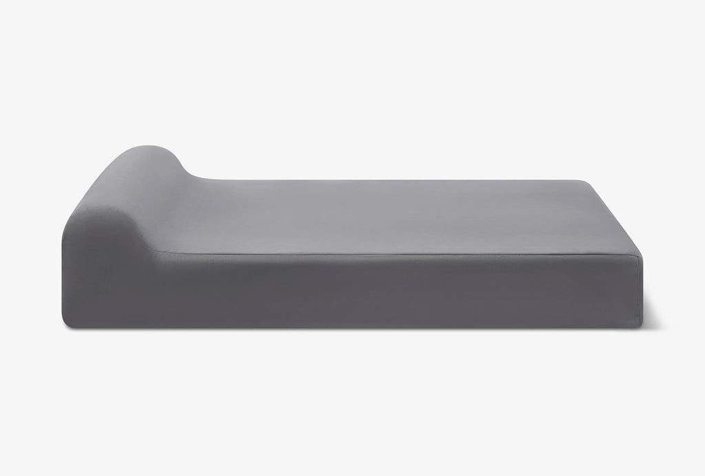 Barker Beds XL Orthopedic Dog Bed - 7" Pillow Top with Headrest - 75-120 Lbs - Memory Foam for Joint Pain & Arthritis - Vet Recommended, Washable Cover - Made in USA - 52"X36"X7" - Charcoal