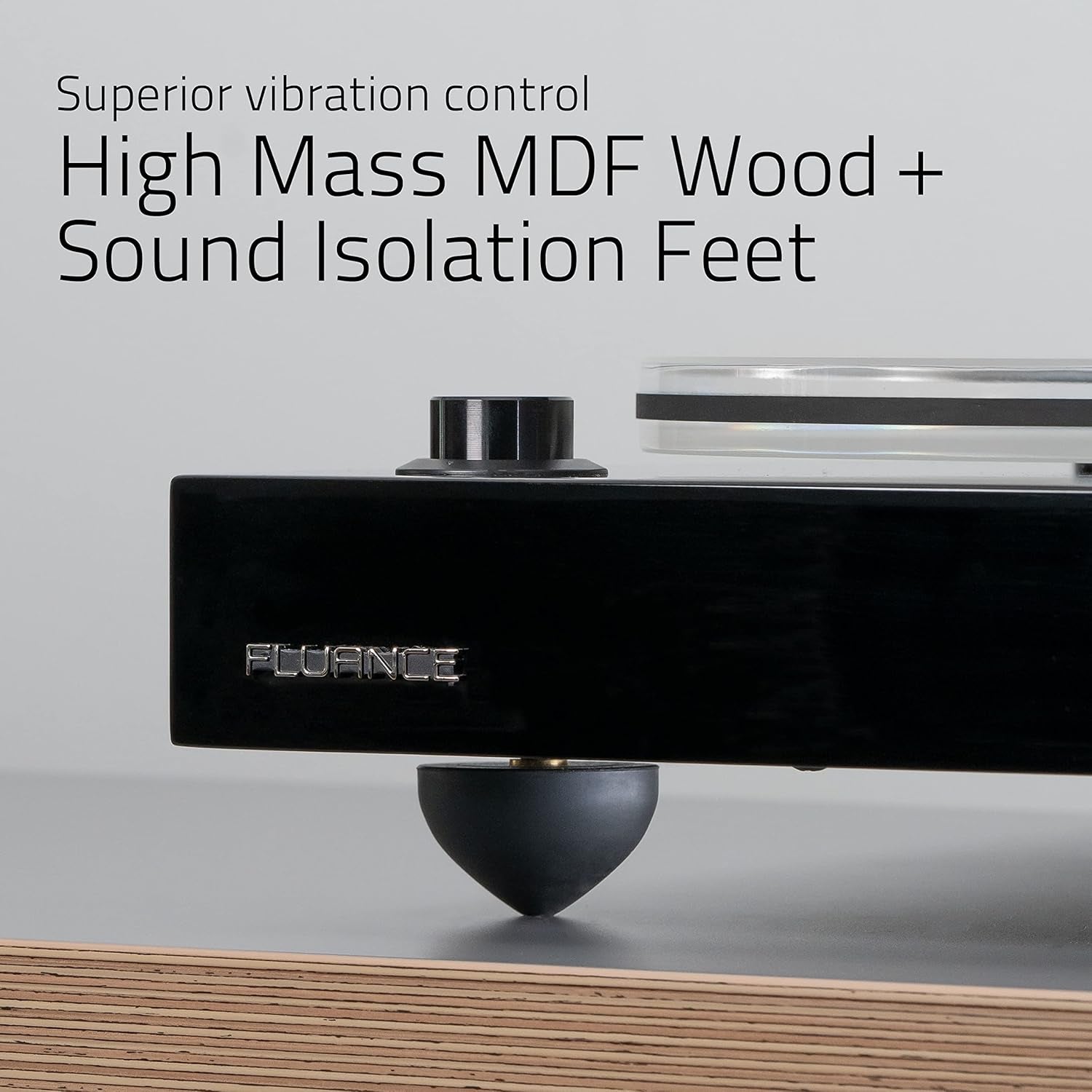 RT85 Turntable with Ortofon Cartridge, Acrylic Platter, Speed Control, and Vibration Isolation - Walnut