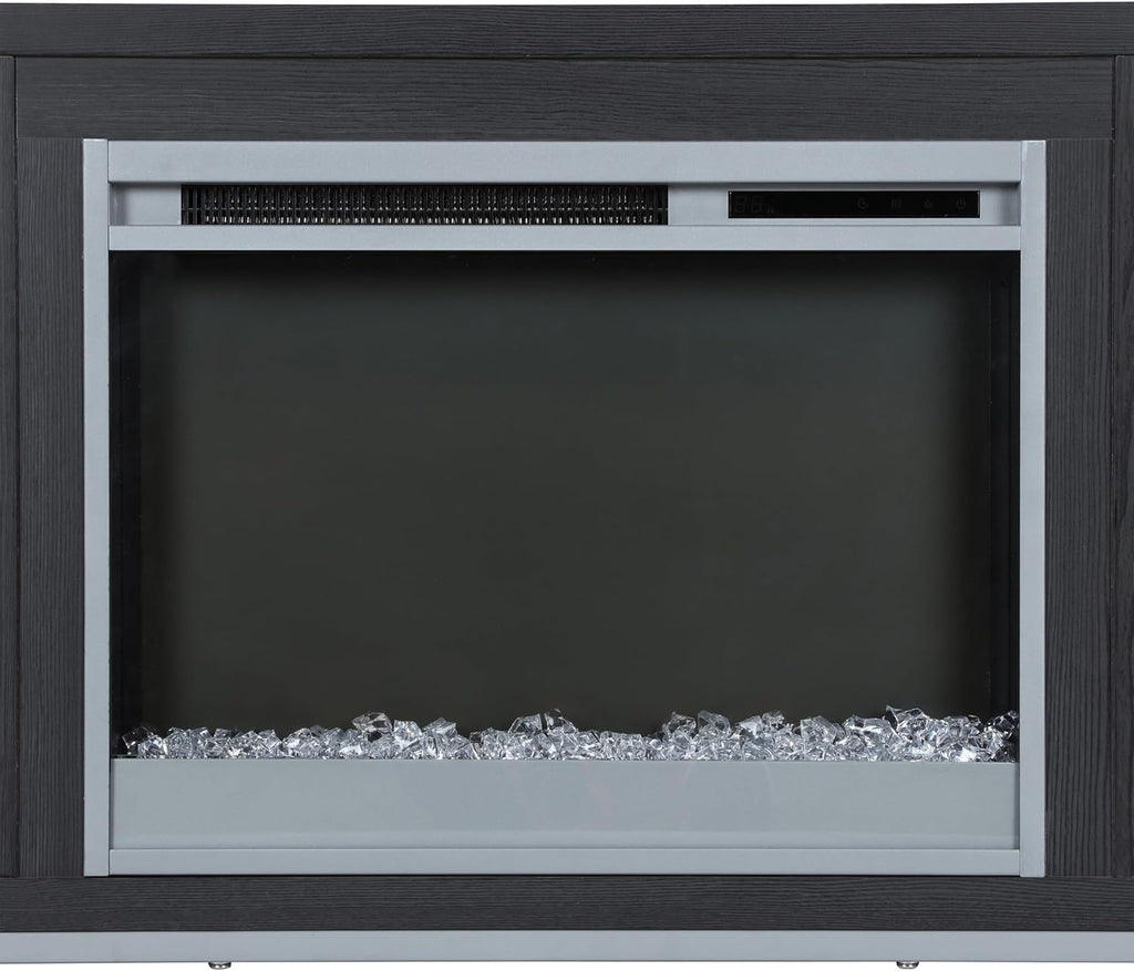 Lumina Fireplace TV Stand, Black Oak, Holds Tvs up to 70", Modern Entertainment Center with RGB LED Lights