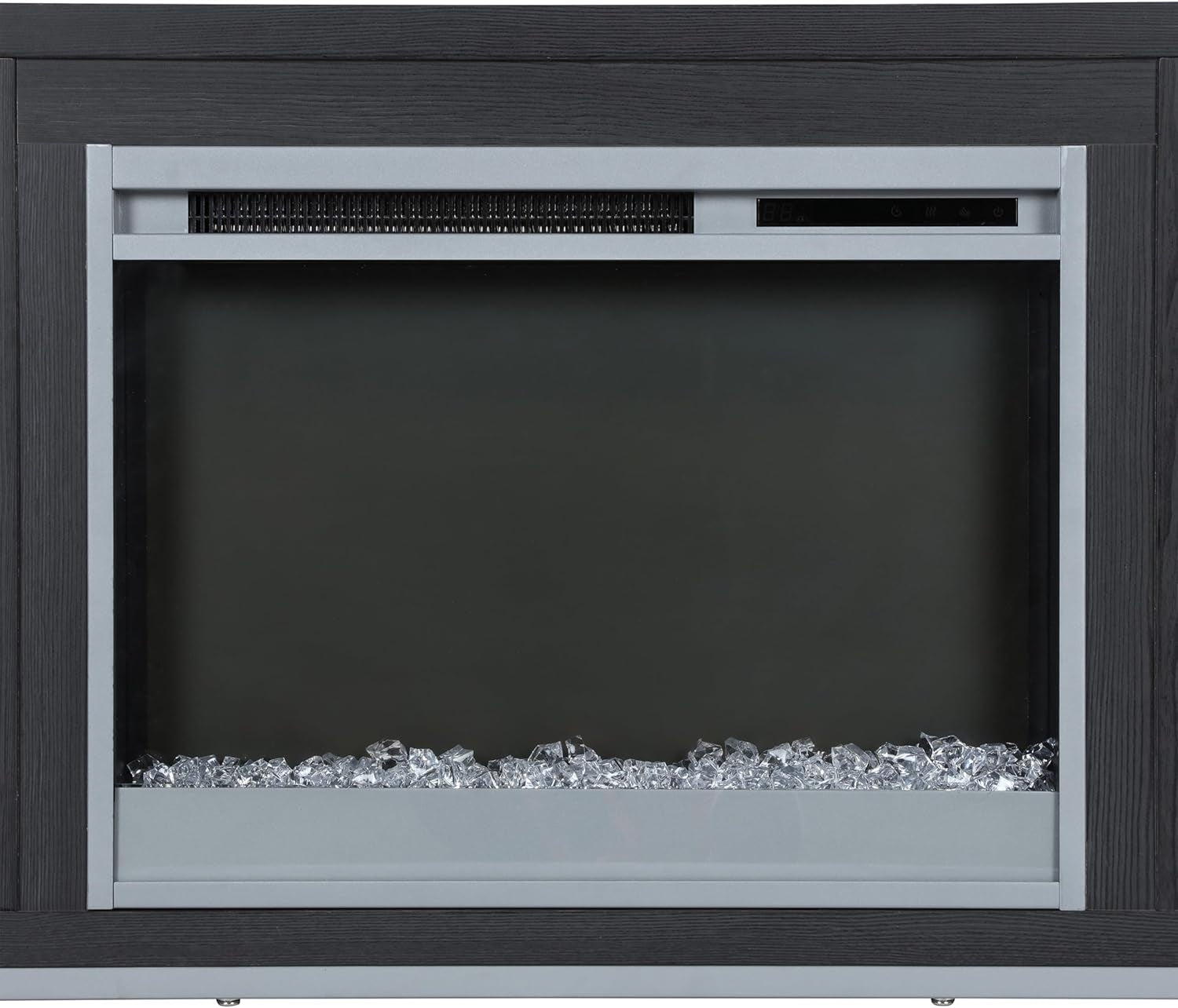 Lumina Fireplace TV Stand, Black Oak, Holds Tvs up to 70", Modern Entertainment Center with RGB LED Lights