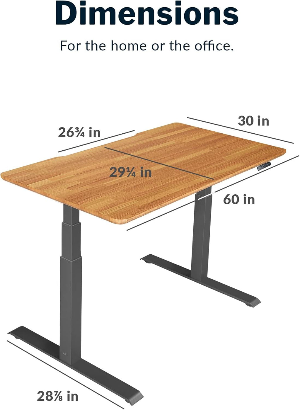Classic Electric Standing Desk - desk Height Adjustable Sit/Stand Desk - Dual Motor with Memory Presets, Stable T-Style Legs - Gaming or Home Office Workstation - 60”X30”, Butcher Block