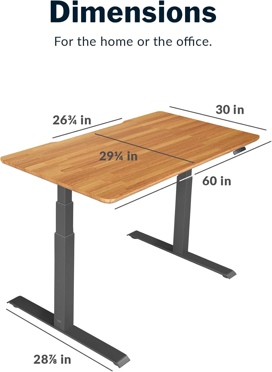 Classic Electric Standing Desk - desk Height Adjustable Sit/Stand Desk - Dual Motor with Memory Presets, Stable T-Style Legs - Gaming or Home Office Workstation - 60”X30”, Butcher Block