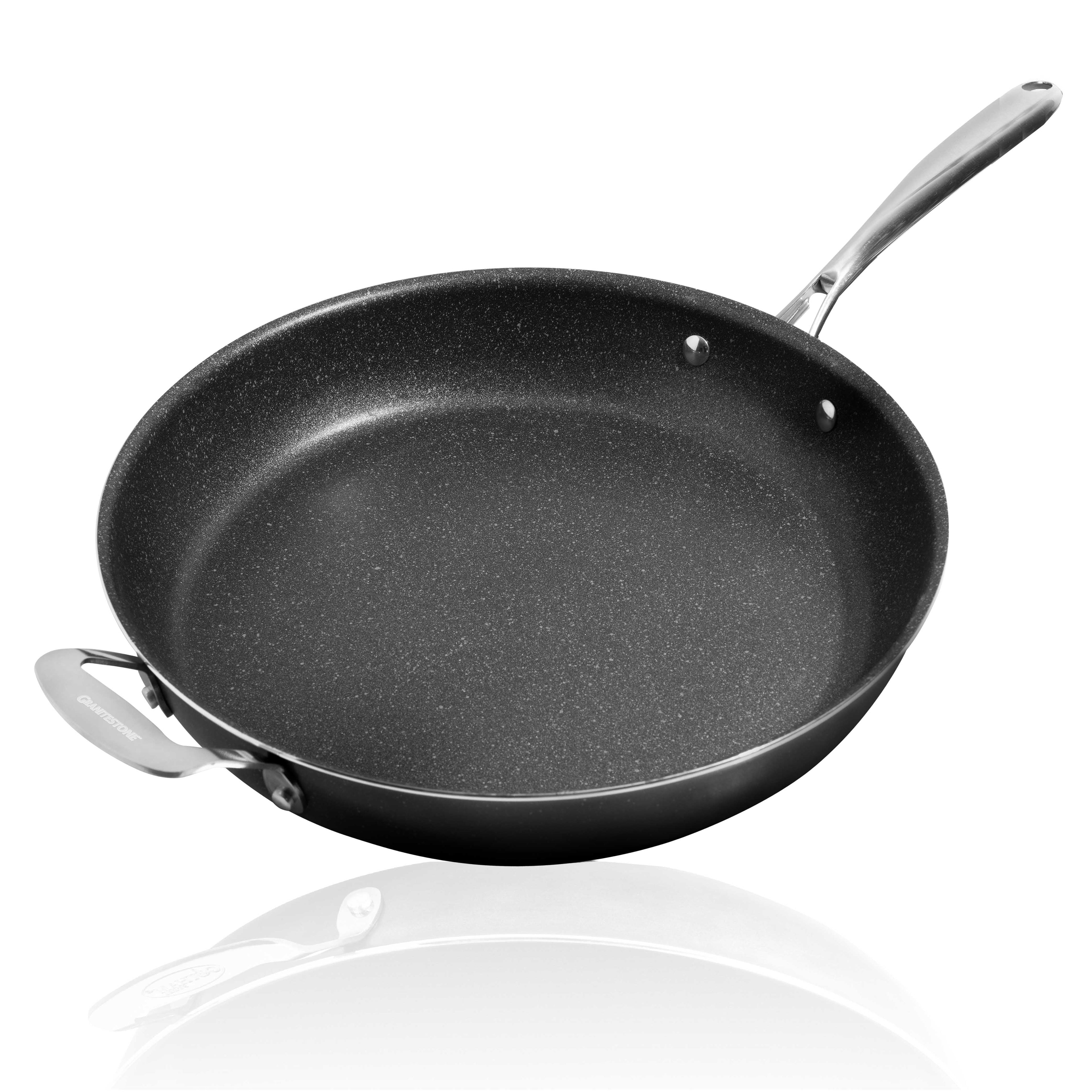 14'' Nonstick Family Fry Pan with Helper Handle, Non Stick Skiller with Stay Cool Handles, Oven & Dishwasher Safe