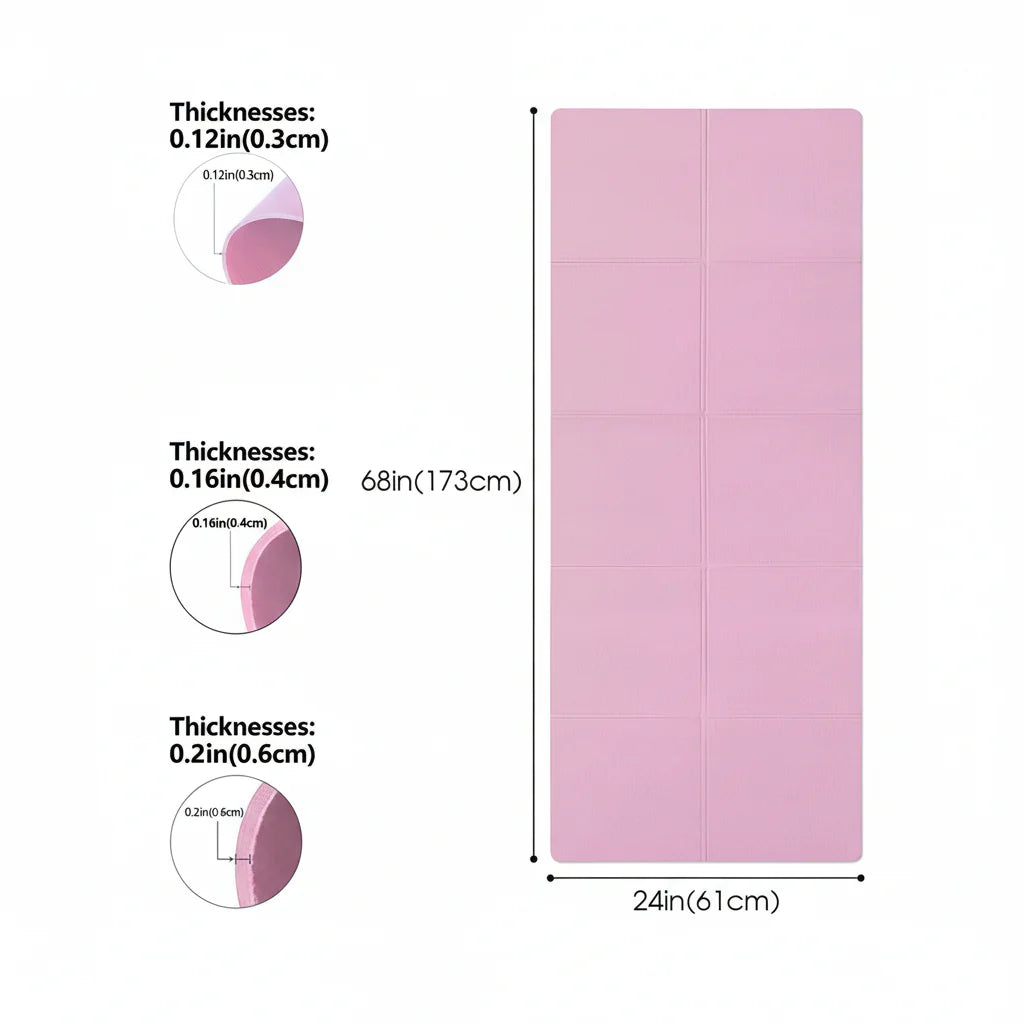 Premium Non-Slip Yoga Mat - Extra Thick Exercise Mat for Yoga, Pilates & Home Workouts