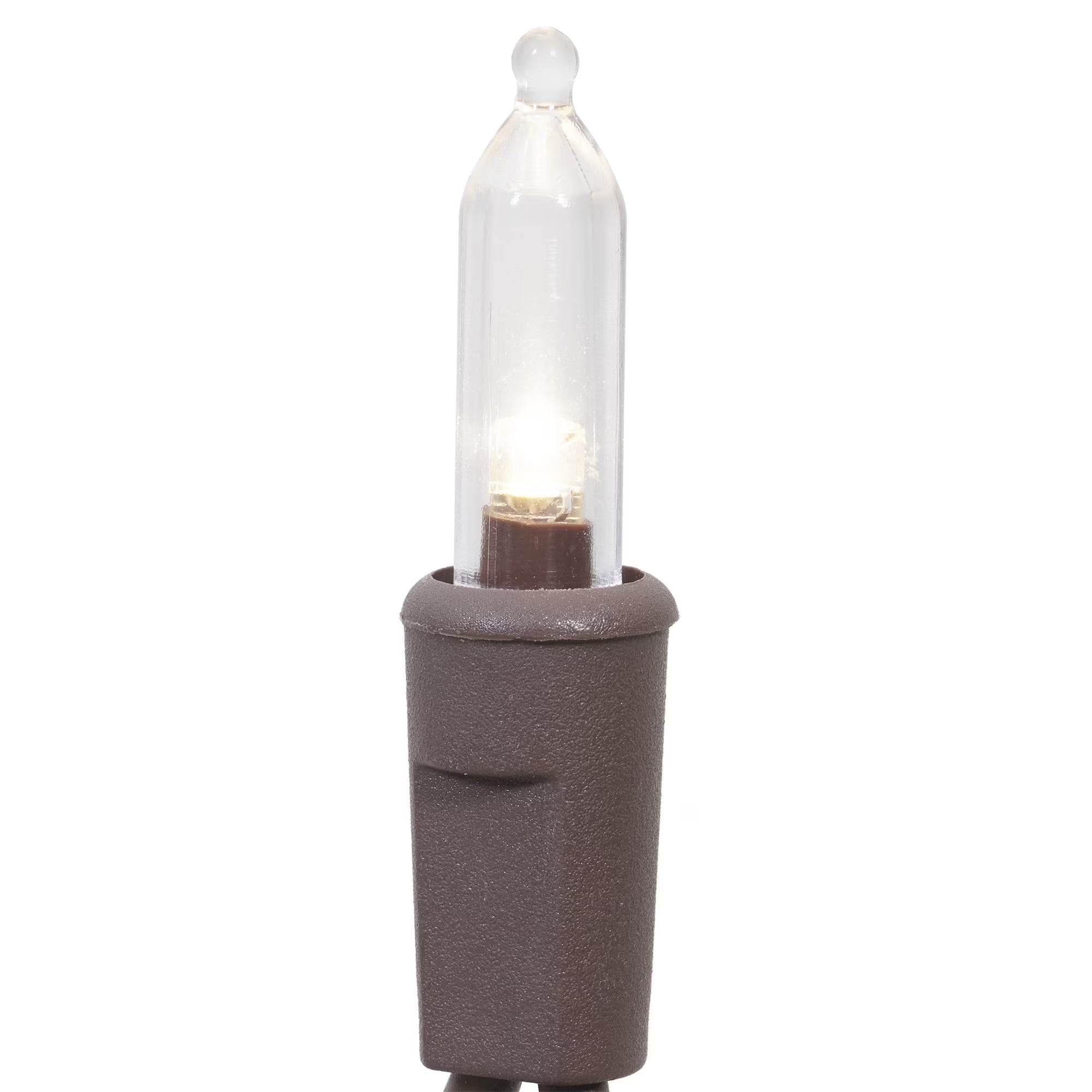 100-Count Warm White LED Outdoor String Lights with Brown Wire
