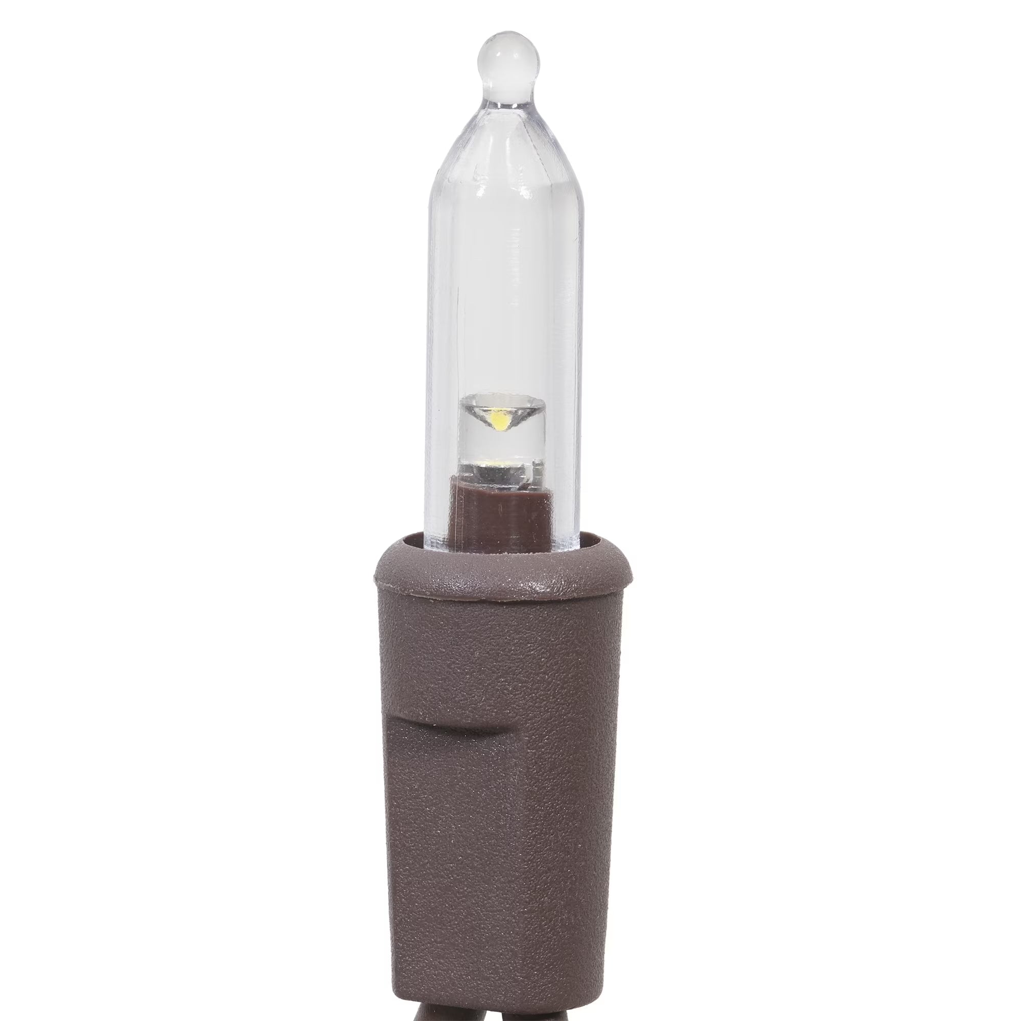 100-Count Warm White LED Outdoor String Lights with Brown Wire