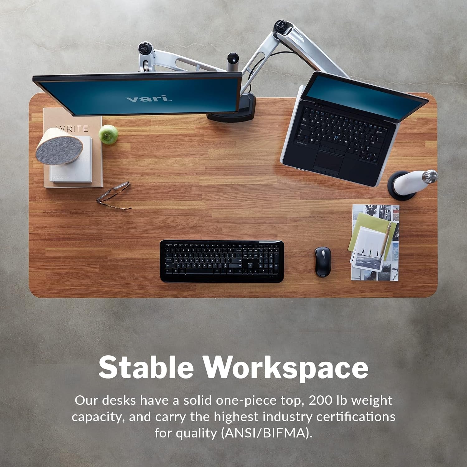 Classic Electric Standing Desk - desk Height Adjustable Sit/Stand Desk - Dual Motor with Memory Presets, Stable T-Style Legs - Gaming or Home Office Workstation - 60”X30”, Butcher Block