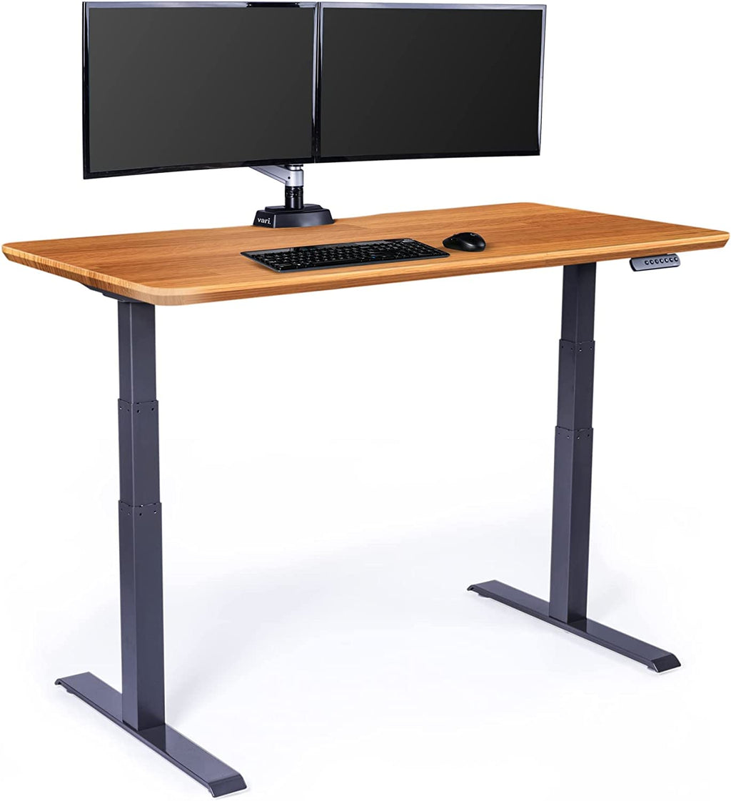 Classic Electric Standing Desk - desk Height Adjustable Sit/Stand Desk - Dual Motor with Memory Presets, Stable T-Style Legs - Gaming or Home Office Workstation - 60”X30”, Butcher Block