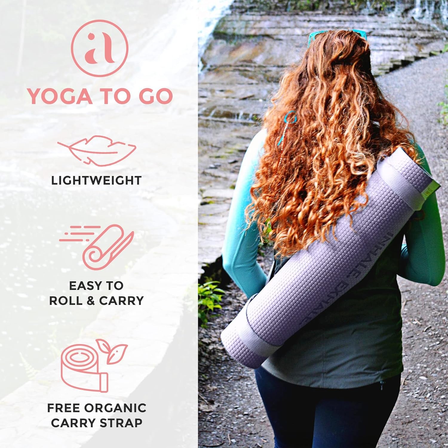 Organic Yoga Mat - Natural Jute Yoga Mats - Large Non Slip Eco Friendly Yoga Mats with Carrying Strap - Reversible Jute per - Extra Long Yoga Mat 72 Inch - 5Mm - All Types of Yoga - Vegan