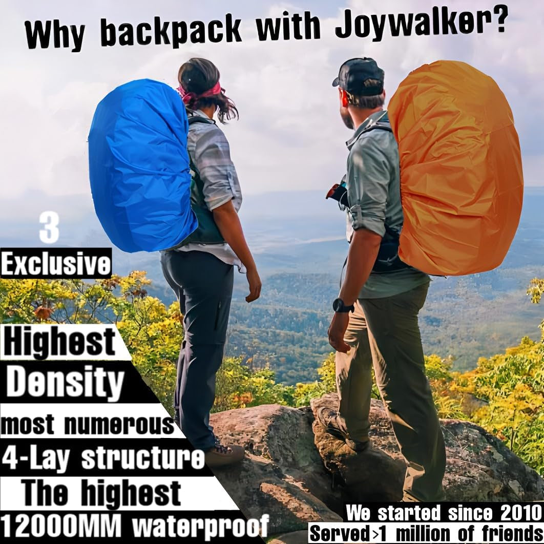 Waterproof Backpack Rain Cover, 12000Mm Ultra-Waterproof, Upgraded Ultra-Strong Multilayers, Antislip Buckle Strap