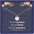 Graduation Gifts for Women Her - 14K Gold Plated/14K Rose Gold Plated/S925 Sterling Silver Disc Initial Necklaces for Girls Jewelry Birthday Gift Graduation Gifts for Kids Girl Teens Women