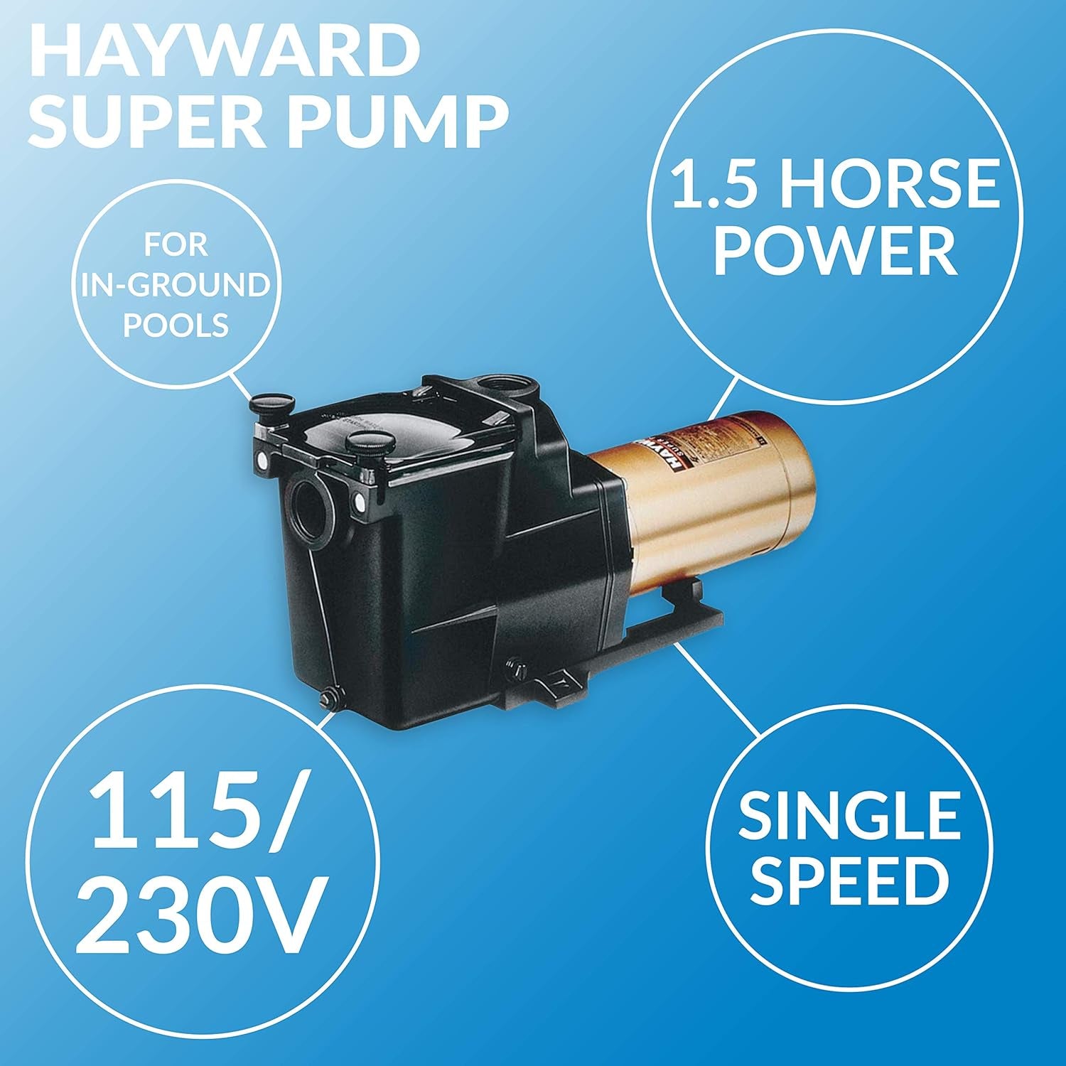 W3SP2610X15 Super Pump Pool Pump, 1.5 HP